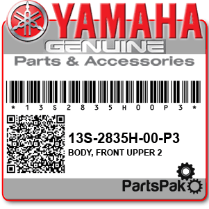 Yamaha 13S-2835H-00-P3 Body, Front Upper 2; 13S2835H00P3