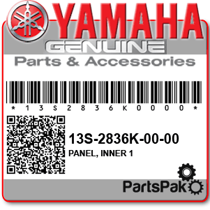Yamaha 13S-2836K-00-00 Panel, Inner 1; 13S2836K0000