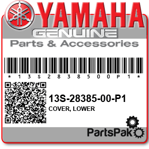 Yamaha 13S-28385-00-P1 Cover, Lower; 13S2838500P1