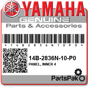 Yamaha 14B-2836N-00-P5 Panel, Inner 4; New # 14B-2836N-10-P0