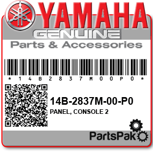 Yamaha 14B-2837M-00-P0 Panel, Console 2; 14B2837M00P0