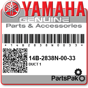 Yamaha 14B-2838N-00-33 Duct 1; 14B2838N0033