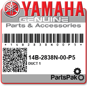 Yamaha 14B-2838N-00-P5 Duct 1; 14B2838N00P5