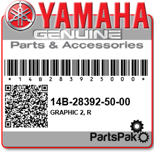 Yamaha 14B-28392-50-00 Graphic 2, R; 14B283925000