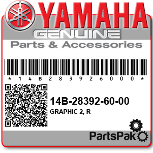 Yamaha 14B-28392-60-00 Graphic 2, R; 14B283926000