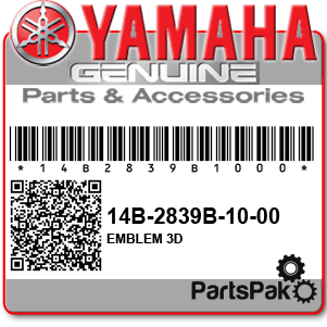 Yamaha 14B-2839B-10-00 Emblem 3D; 14B2839B1000