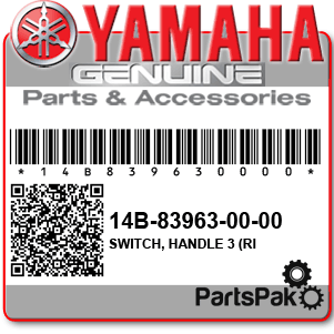Yamaha 14B-83963-00-00 Switch, Handle 3 (Right); 14B839630000