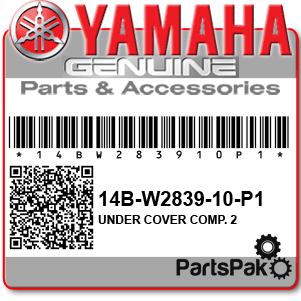 Yamaha 14B-W2839-10-P1 Under Cover Complete 2; 14BW283910P1