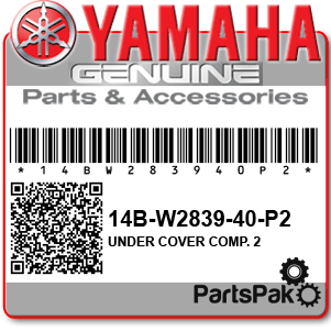 Yamaha 14B-W2839-00-P1 Under Cover Complete 2; New # 14B-W2839-40-P2