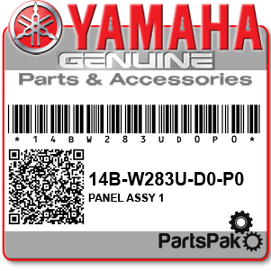 Yamaha 14B-W283U-D0-P0 Panel Assembly 1; New # 14B-W283U-D1-P0