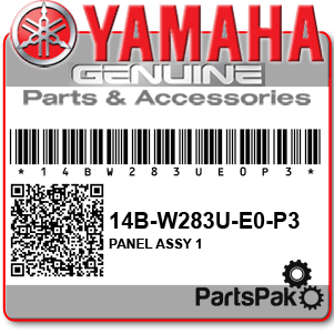 Yamaha 14B-W283U-80-P3 Panel Assembly 1; New # 14B-W283U-E0-P3