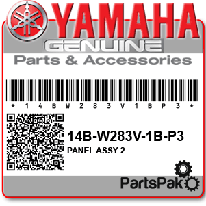 Yamaha 14B-W283V-1B-P3 Panel Assembly 2; 14BW283V1BP3