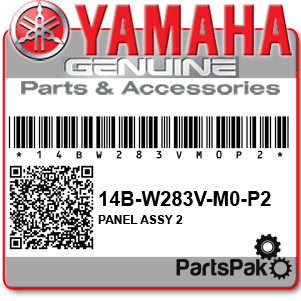Yamaha 14B-W283V-M0-P2 Panel Assembly 2; 14BW283VM0P2