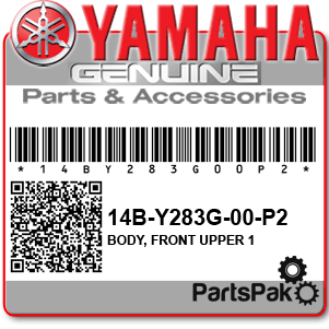 Yamaha 14B-Y283G-00-P2 Body, Front Upper 1; 14BY283G00P2
