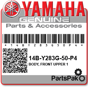Yamaha 14B-Y283G-50-P4 Body, Front Upper 1; 14BY283G50P4