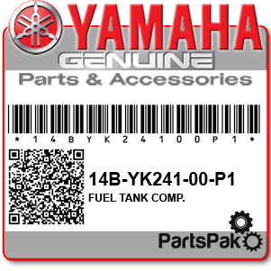 Yamaha 14B-YK241-00-P1 Fuel Tank Complete; New # 14B-WK241-01-P1