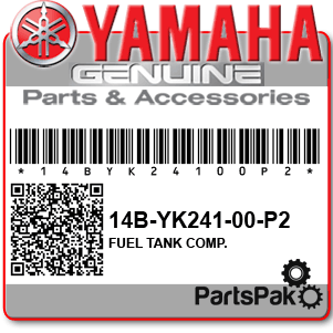 Yamaha 14B-YK241-00-P2 Fuel Tank Complete; New # 14B-WK241-01-P2