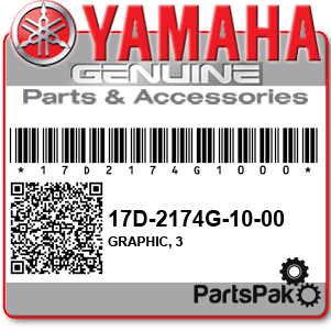 Yamaha 17D-2174G-10-00 Graphic, 3; 17D2174G1000