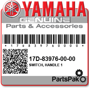 Yamaha 17D-83976-00-00 Switch, Handle 1; 17D839760000