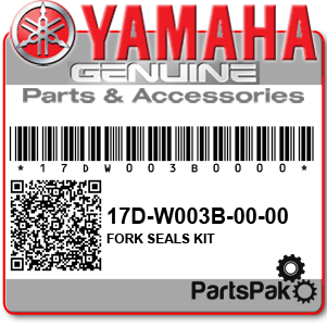 Yamaha 17D-W003B-00-00 Fork Seals Kit; 17DW003B0000