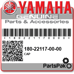 Yamaha 180-22117-00-00 Cap; 180221170000