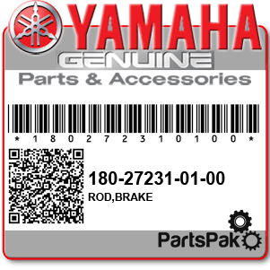 Yamaha 180-27231-00-00 Rod, Brake; New # 180-27231-01-00
