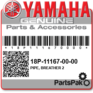 Yamaha 18P-11167-00-00 Pipe, Breather 2; 18P111670000