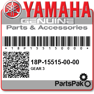 Yamaha 18P-15515-00-00 Gear 3; 18P155150000