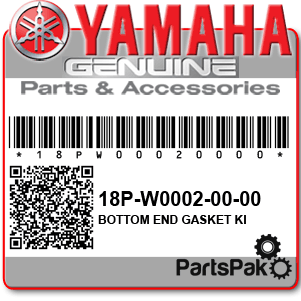 Yamaha 18P-W0002-00-00 Bottom End Gasket Kit; 18PW00020000