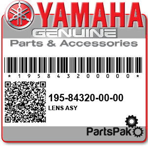 Yamaha 195-84320-00-00 Lens Assembly; 195843200000