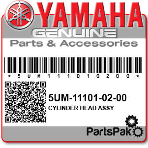 Yamaha 5UM-11101-00-00 Cylinder Head Assembly; New # 5UM-11101-02-00