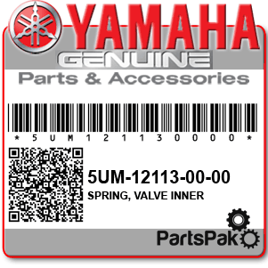 Yamaha 5UM-12113-00-00 Spring, Valve Inner; 5UM121130000