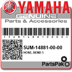 Yamaha 5UM-14881-00-00 Hose, Bend 1; 5UM148810000