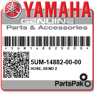 Yamaha 5UM-14882-00-00 Hose, Bend 2; 5UM148820000