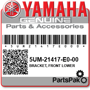 Yamaha 5UM-21417-E0-00 Bracket, Front Lower 1; 5UM21417E000