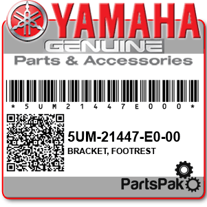 Yamaha 5UM-21447-E0-00 Bracket, Footrest; 5UM21447E000