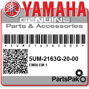 Yamaha 5UM-2163G-20-00 Emblem 1; 5UM2163G2000