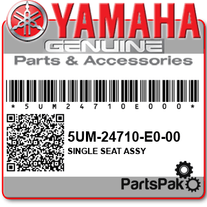 Yamaha 5UM-24710-E0-00 Single Seat Assembly; New # 5UM-24710-E2-00