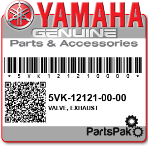 Yamaha 5VK-12121-00-00 Valve, Exhaust; 5VK121210000