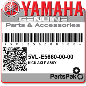 Yamaha 5VL-E5660-00-00 Kick Axle Assembly; New # 5VL-E5660-01-00