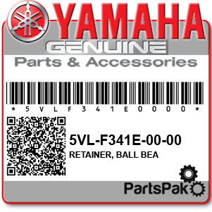 Yamaha 5VL-F341E-00-00 Retainer, Ball Bea; 5VLF341E0000