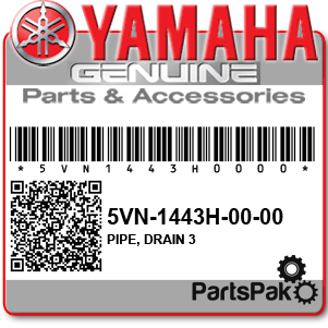 Yamaha 5VN-1443H-00-00 Pipe, Drain 3; 5VN1443H0000