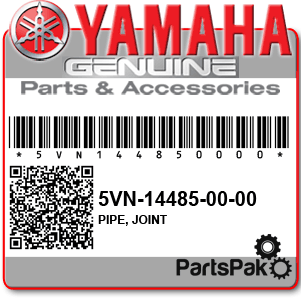 Yamaha 5VN-14485-00-00 Pipe, Joint; 5VN144850000