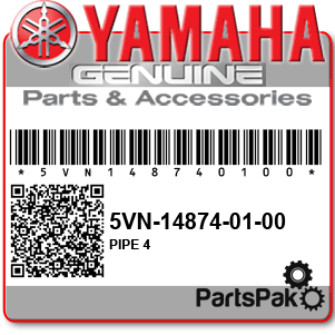 Yamaha 5VN-14874-01-00 Pipe 4; 5VN148740100