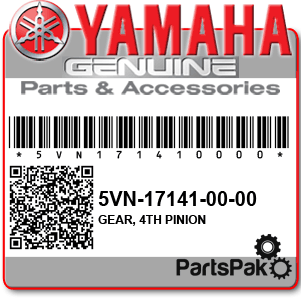 Yamaha 5VN-17141-00-00 Gear, 4th Pinion; 5VN171410000