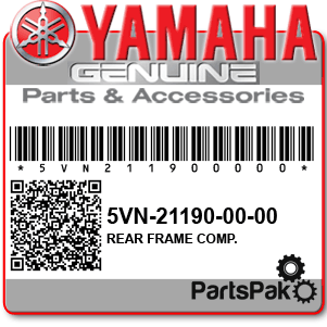 Yamaha 5VN-21190-00-00 Rear Frame Complete; 5VN211900000