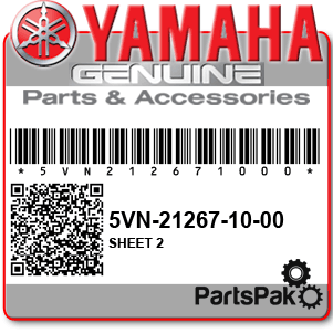 Yamaha 5VN-21267-10-00 Sheet 2; 5VN212671000