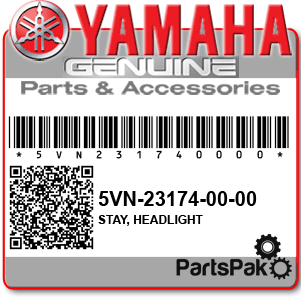 Yamaha 4WM-23174-00-00 Stay, Headlight; New # 5VN-23174-00-00