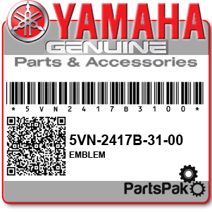 Yamaha 5VN-2417B-30-00 Emblem; New # 5VN-2417B-31-00