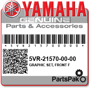 Yamaha 5VR-21570-00-00 Graphic Set, Front Fender; 5VR215700000
